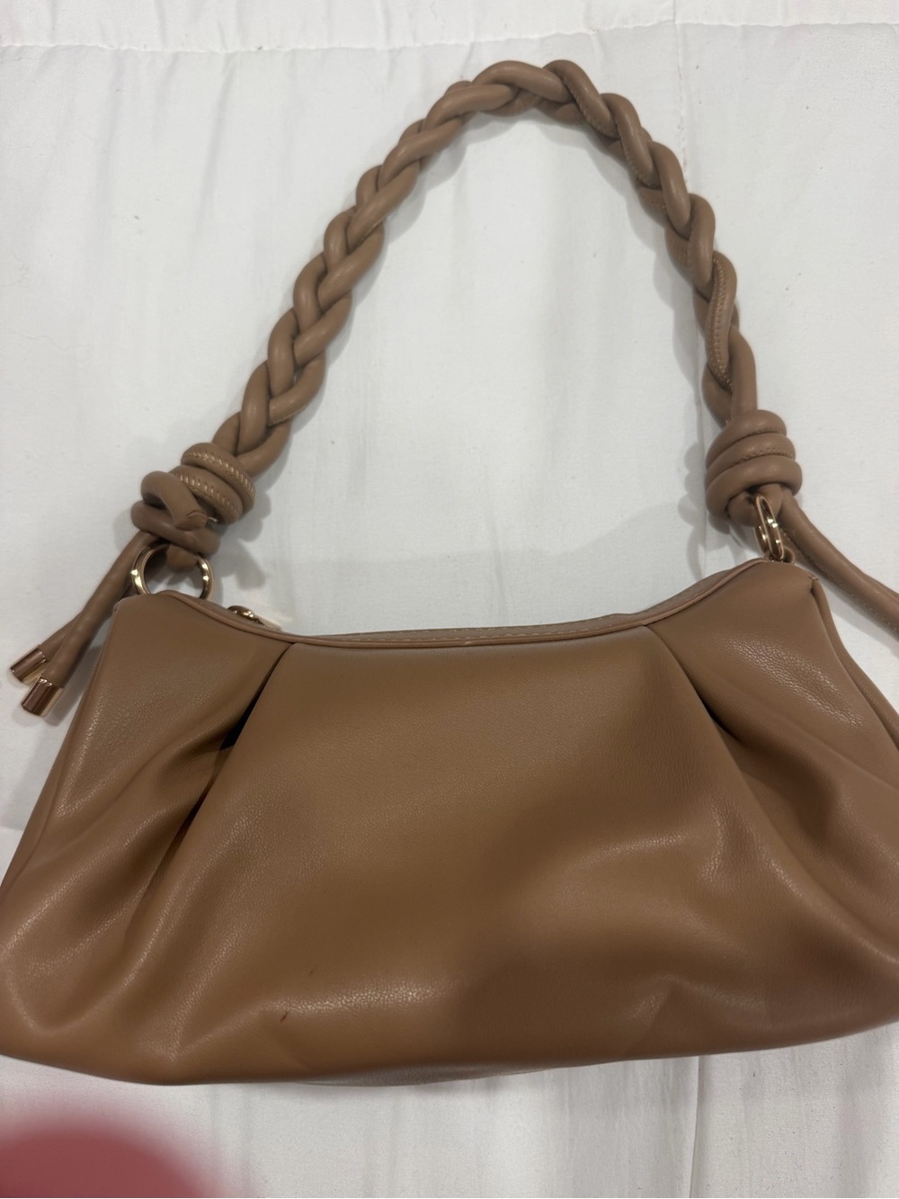 Primark Tan Braided-Handle Mini Shoulder Bag